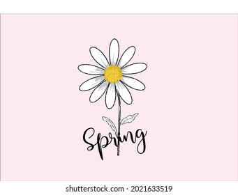 daisy flower vector art design