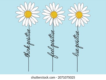daisy flower vector art design hand drawn