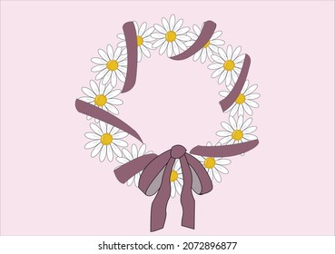 daisy flower vector art design hand drawn