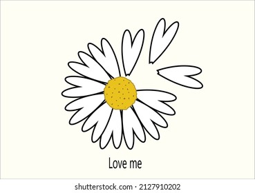 daisy flower vector art design hand drawn 