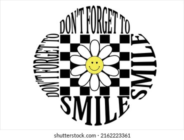 daisy flower vector art design smile face