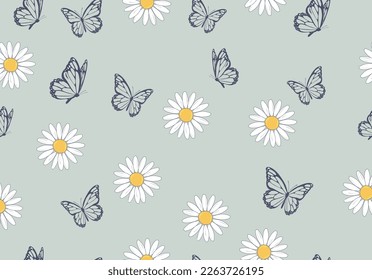 daisy flower vector art design hand drawn