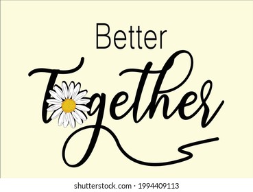 daisy flower vector design lettering