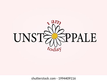 daisy flower vector design lettering