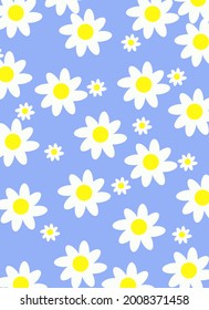 Vector de flores de margarita de fondo floral.Vector Eps10.