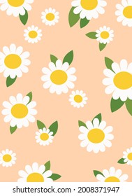 Daisy flower vector floral background.Eps10 vector.