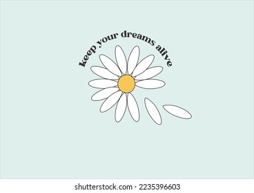 daisy flower vector han drawn