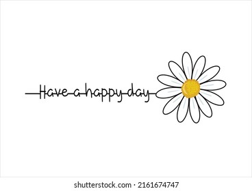 daisy flower vector hand drawn design
