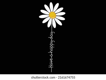 daisy flower vector hand drawn design