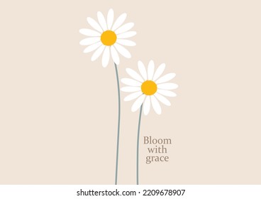 DAISY FLOWER DEİSGN VECTOR HAND DRAWN