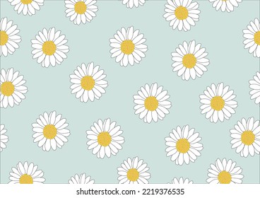 daisy flower vector hand drawn art 
