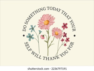 daisy flower vector hand drawn