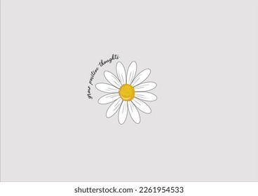 daisy flower vector hand drawn design vector