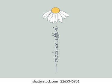 daisy flower vector hand drawn