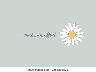 daisy flower vector hand drawn design