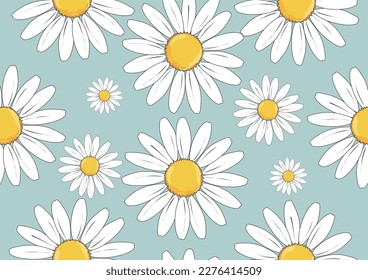 daisy flower vector hand drawn design