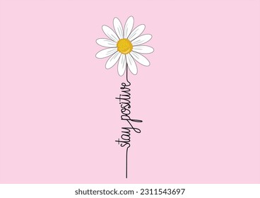 daisy flower vector hand drawn design