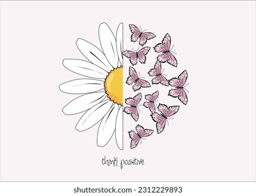 daisy flower vector hand drawn