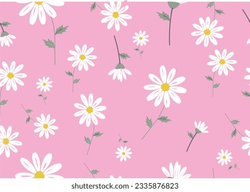 daisy flower vector hand drawn design
