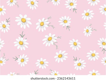 daisy flower vector hand drawn design vector 