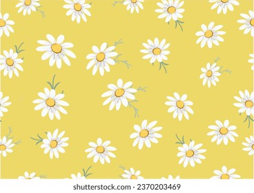 daisy flower vector hand drawn design vector