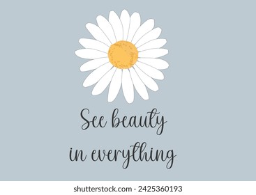 Daisy flower vector hand drawn design