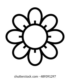 Daisy Flower Vector Icon