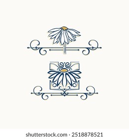 Daisy Flower Vetor Logo Design