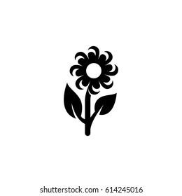 Daisy flower vector logo illustration isolated sign symbol. Icon pictogram for web graphics