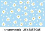 Daisy flower vector pattern illusration floral background