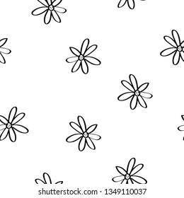 Daisy flower vector pattern illusration floral for background, textile, fabric