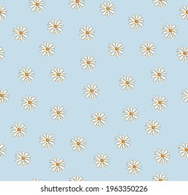 Daisy flower vector pattern illusration floral background