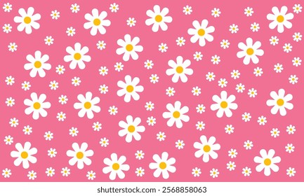 Daisy flower vector pattern illusration floral background