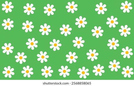 Daisy flower vector pattern illusration floral background