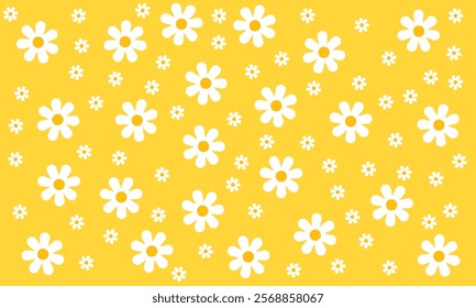 Daisy flower vector pattern illusration floral background