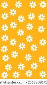 Daisy flower vector pattern illusration floral background