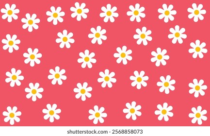 Daisy flower vector pattern illusration floral background