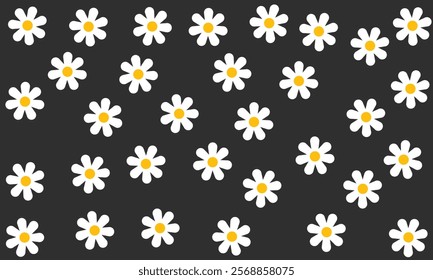 Daisy flower vector pattern illusration floral background