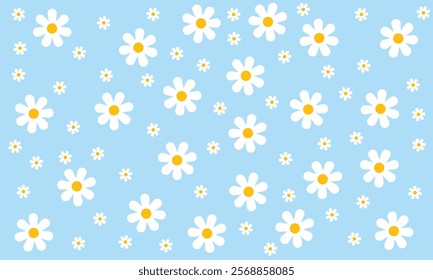 Daisy flower vector pattern illusration floral background