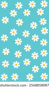 Daisy flower vector pattern illusration floral background