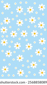 Daisy flower vector pattern illusration floral background