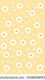 Daisy flower vector pattern illusration floral background