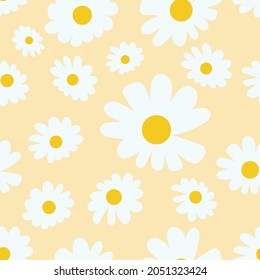 Ilustración del patrón de flor de margarita de fondo floral.Eps 10 vector.