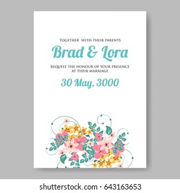 Daisy Flower Wedding Invitation