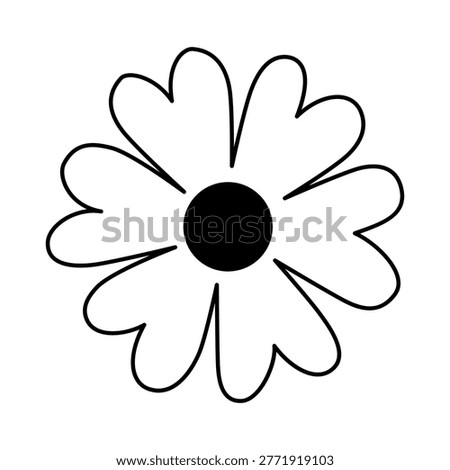 Daisy flowers icon vector. Daisy Illustration sign. Chamomile symbol. flowers logo.