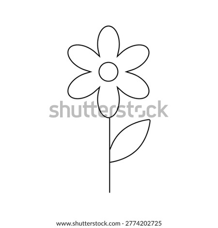 Daisy flowers icon vector. Daisy Illustration sign. Chamomile symbol. flowers logo.