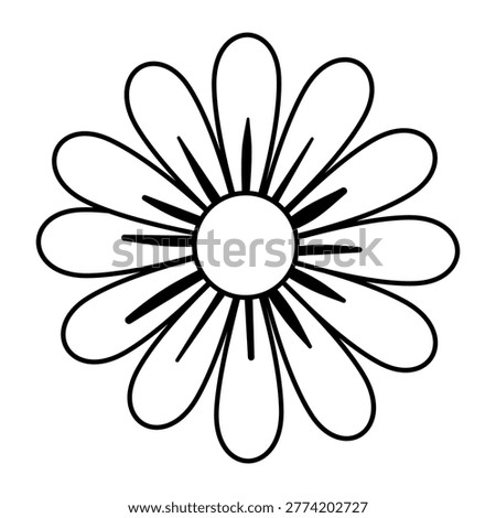 Daisy flowers icon vector. Daisy Illustration sign. Chamomile symbol. flowers logo.