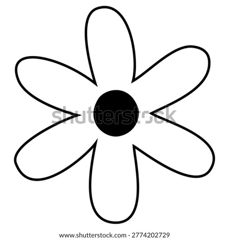 Daisy flowers icon vector. Daisy Illustration sign. Chamomile symbol. flowers logo.