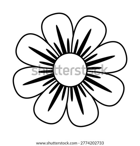 Daisy flowers icon vector. Daisy Illustration sign. Chamomile symbol. flowers logo.