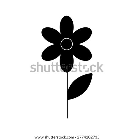 Daisy flowers icon vector. Daisy Illustration sign. Chamomile symbol. flowers logo.